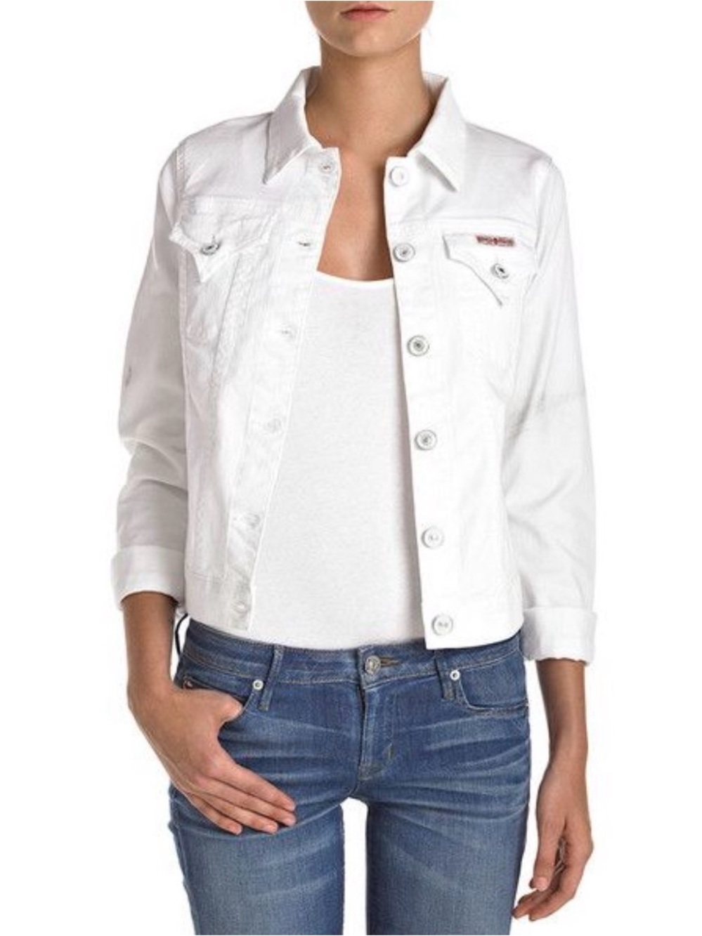HUDSON Signature Jean Jacket in White – Size Medium